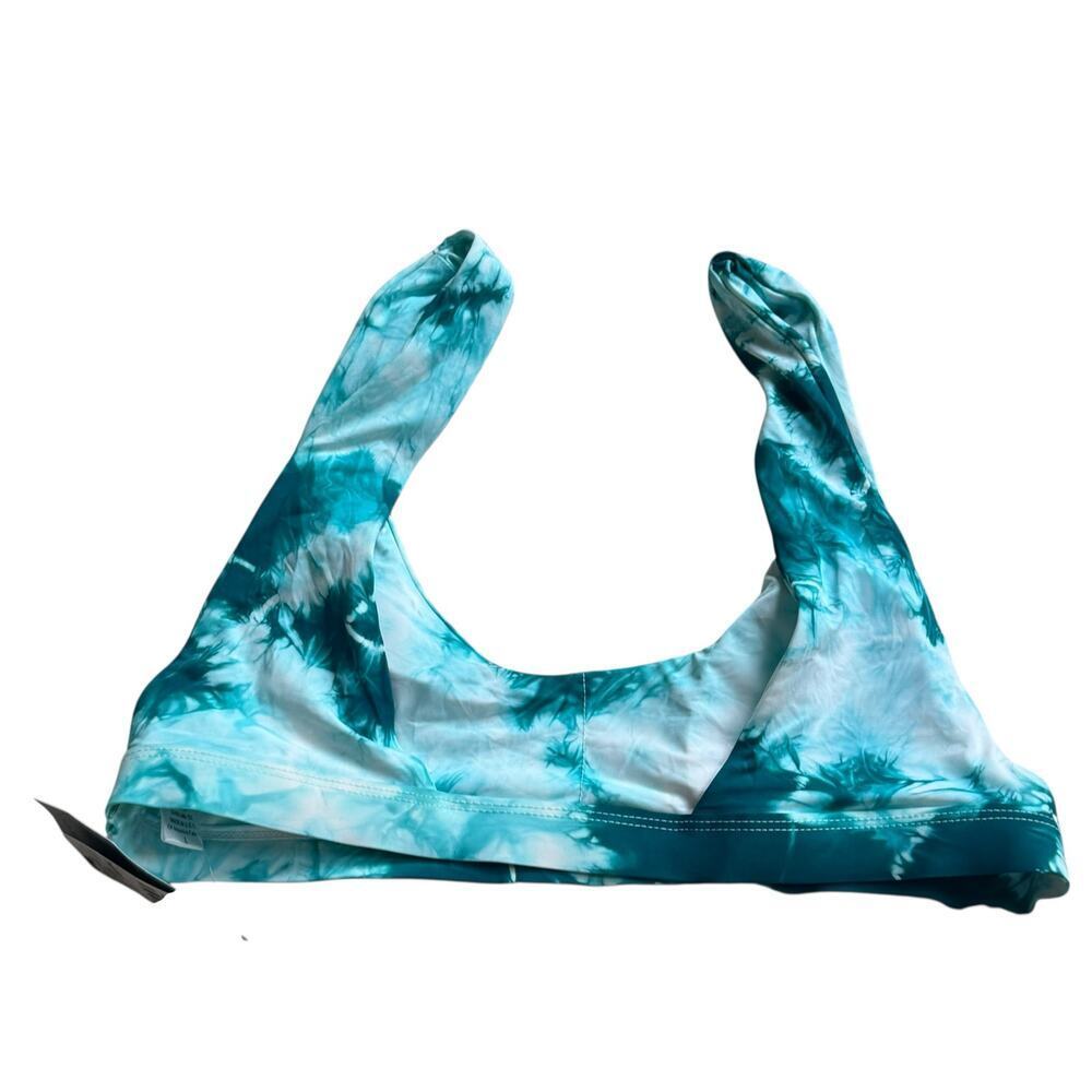 Dippin' Daisy's Women's Aqua Tie Dye Festival Bikini Top Size Large NWT - Picture 9 of 11